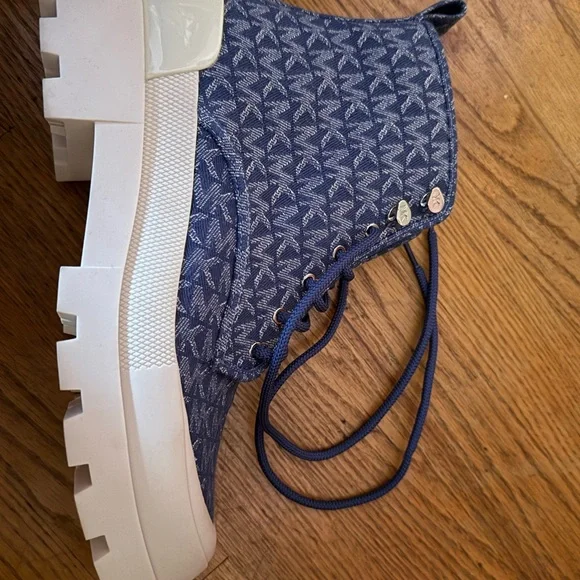 Michael Kors Denim Monogram Sneakers - Picture 4 of 7